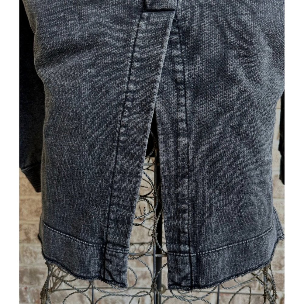 Anthropologie Pilcro Split Back Terry Top XS Extra Small Black Tunic Dis… - Picture 7 of 12